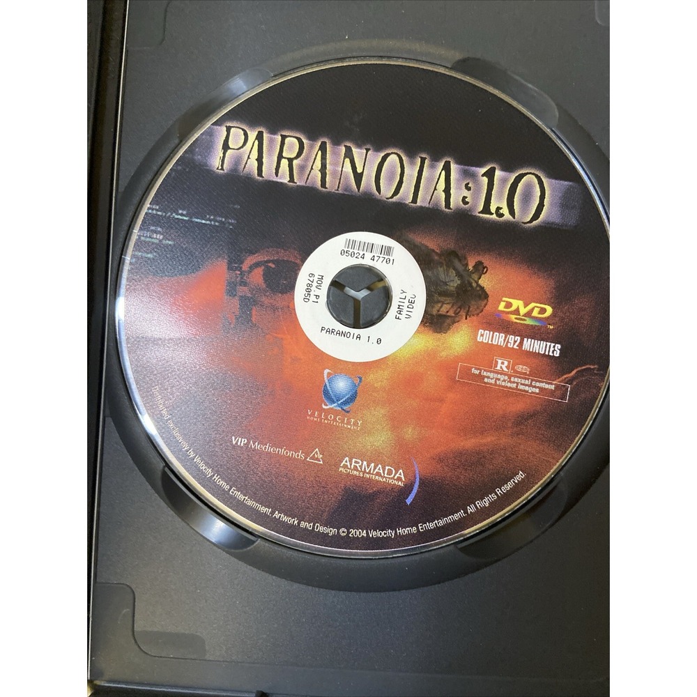 Paranoia 1.0 Dvd Horror 2005 Screener Rare Htf Jeremy Sisto Udo Kier - Picture 6 of 9